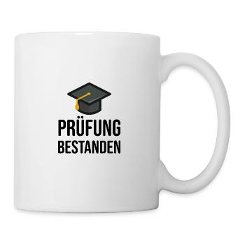 Abschlussprüfung Prüfung Bestanden - Tasse - Weiß - Rechts