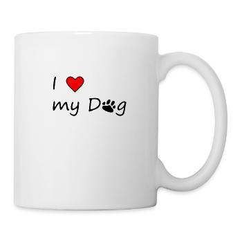 J’aime mon chien - Mug blanc - blanc - Droite