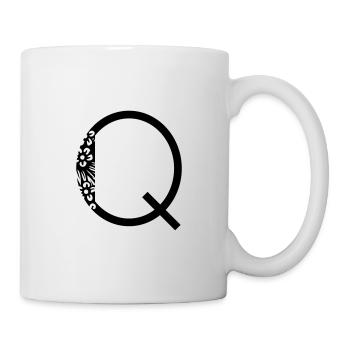 Buchstabe Q - Tasse - Weiß - Rechts