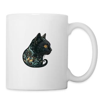 Cat Head Black Cat Bombay Happy Cat Cats - Mug - white - Right