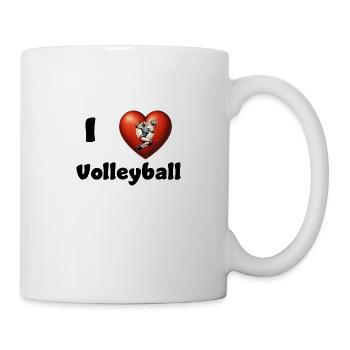 I love Volleyball - Tasse - Weiß - Rechts