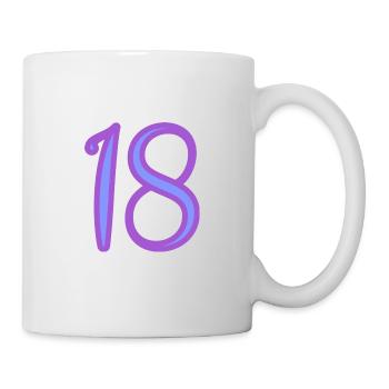 18. 18 YEARS OLD. 18th ANNIVERSARY. BIRTHDAY 18 YEARS. - Mug - white - Right