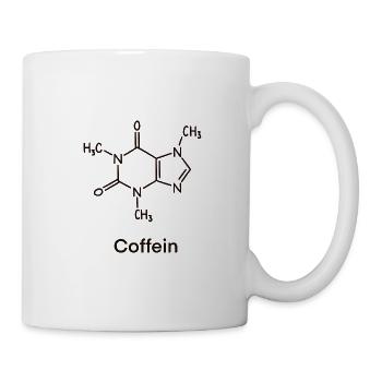 Molekül Chemie Labor Coffein - Tasse - Weiß - Rechts