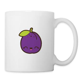 Cute plum Smile Kawaii - Mug - white - Right
