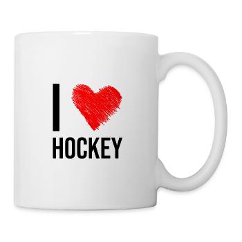 J'adore le hockey - Mug blanc - blanc - Droite