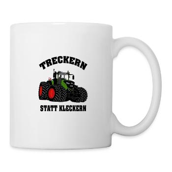 Traktor - Schlepper - Landwirt - Bauer - Tasse - Weiß - Rechts