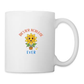 Bester Kollege Ever! Sonnenblume personalisierbar - Tasse - Weiß - Rechts