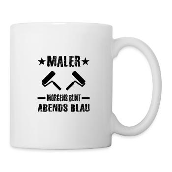 Maler - Tasse - Weiß - Rechts