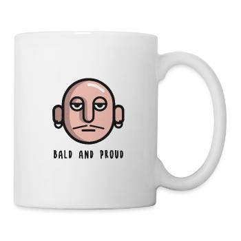 T SHIRT BALD AND PROUD - Mug blanc - blanc - Droite