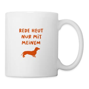 Teckel Chasse Dictons Cool Humeur Chien Chasseur Woof - Mug blanc - blanc - Droite