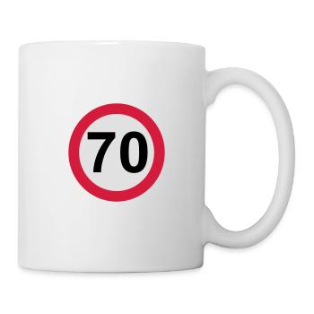 70 Geburtstag - Tasse - Weiß - Rechts