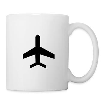Flugzeug Symbol Icon - Tasse - Weiß - Rechts