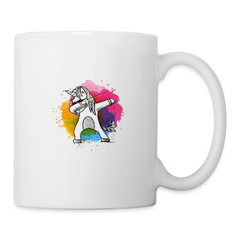 Tamponner licorne, licorne, licornes avec des couleurs - Mug blanc - blanc - Droite