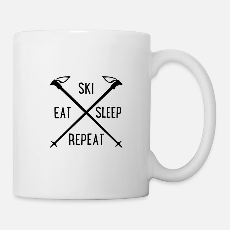 ski - Tasse - Weiß