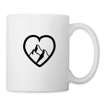 Mountains Adventure Love Heart - Mug - white - Right