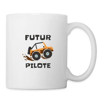 Futur pilote de 4x4 - Fan de tout terrain - Mug blanc - blanc - Droite