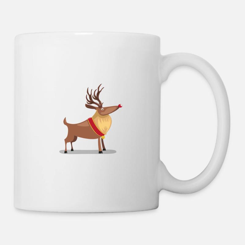 Renne de Noël - Mug blanc - blanc
