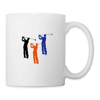 Trois golfeurs au sport - Mug blanc - blanc - Droite