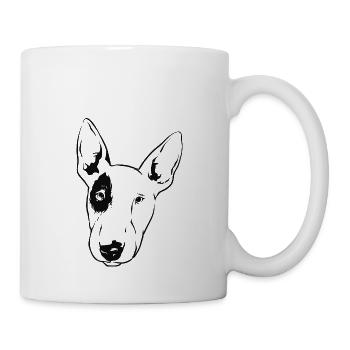Bull Terrier dog owner master dog head - Mug - white - Right