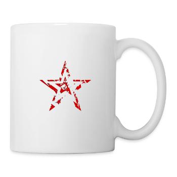 Star star abstract art symbol sign red - Mug - white - Right