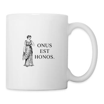 he is burdening black - Mug - white - Right
