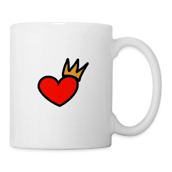 Herz Krone König - Tasse - Weiß - Rechts