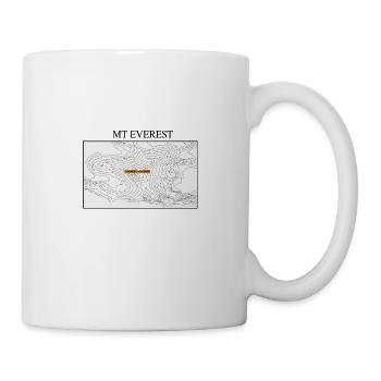 Topographie du mont Everest - Mug blanc - blanc - Droite