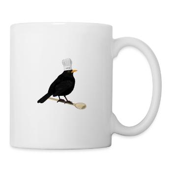 Blackbird Chef Chef Cuisine Bird Watcher - Mug blanc - blanc - Droite