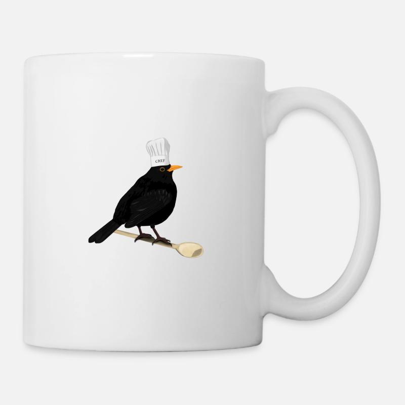 Blackbird Chef Chef Kitchen Bird Watcher - Mug - white