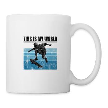 This is My world Skateboard Skateboarder Skate - Mug blanc - blanc - Droite