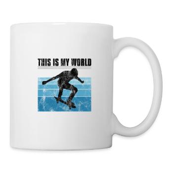 This is My world Skateboard Skateboarder Skate - Mug blanc - blanc - Droite