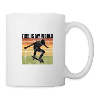 This is My world Skateboard Skateboarder Skate - Mug blanc - blanc - Droite