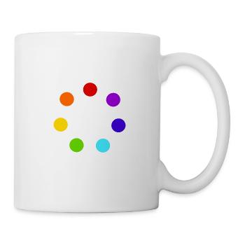 Cercle de sphères multicolores - Mug blanc - blanc - Droite