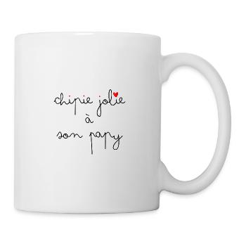 Chipie jolie à son papi - Mug blanc - blanc - Droite