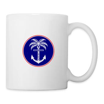 Icône d’ancre de palmier - Mug blanc - blanc - Droite