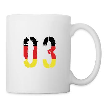 3 Number Germany Jersey - Mug - white - Right