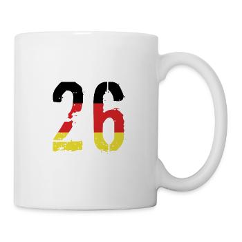 26 Zahl Deutschland Trikot - Tasse - Weiß - Rechts