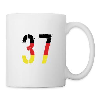 37 Zahl Deutschland Trikot - Tasse - Weiß - Rechts