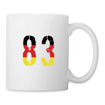 Maillot 83 Numéro Allemagne - Mug blanc - blanc - Droite