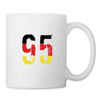 Maillot 95 Numéro Allemagne - Mug blanc - blanc - Droite