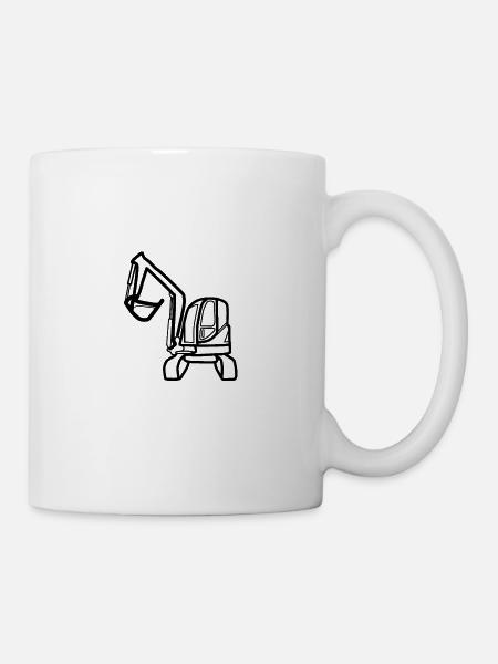 Bagger - Tasse - Weiß