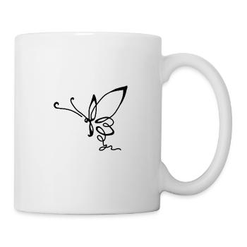 Papillon Libre Printemps - Mug blanc - blanc - Droite