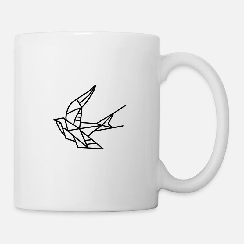 Hirondelle d’oiseau Géométrie - Mug blanc - blanc