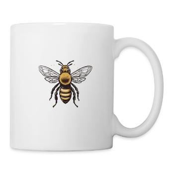 Conception esthétique d’abeille d’abeille d’apiculteur - Mug blanc - blanc - Droite