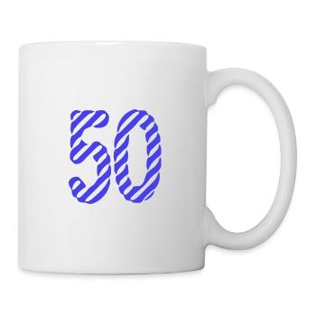 50. 50 YEARS. 50th ANNIVERSARY. 50TH ANNIVERSARY. - Mug - white - Right