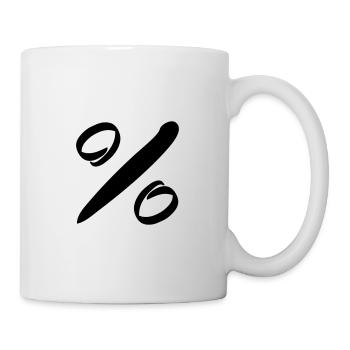 Percent icon. % sign. Hand drawn. - Mug - white - Right