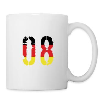 8 Zahl Deutschland Trikot - Tasse - Weiß - Rechts
