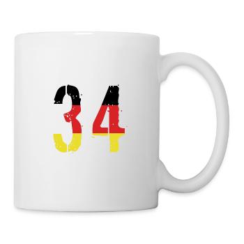 34 Number Germany Jersey - Mug - white - Right