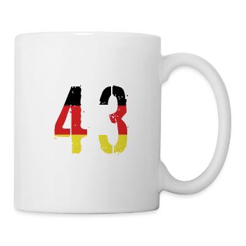 43 Zahl Deutschland Trikot - Tasse - Weiß - Rechts