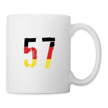 57 Zahl Deutschland Trikot - Tasse - Weiß - Rechts